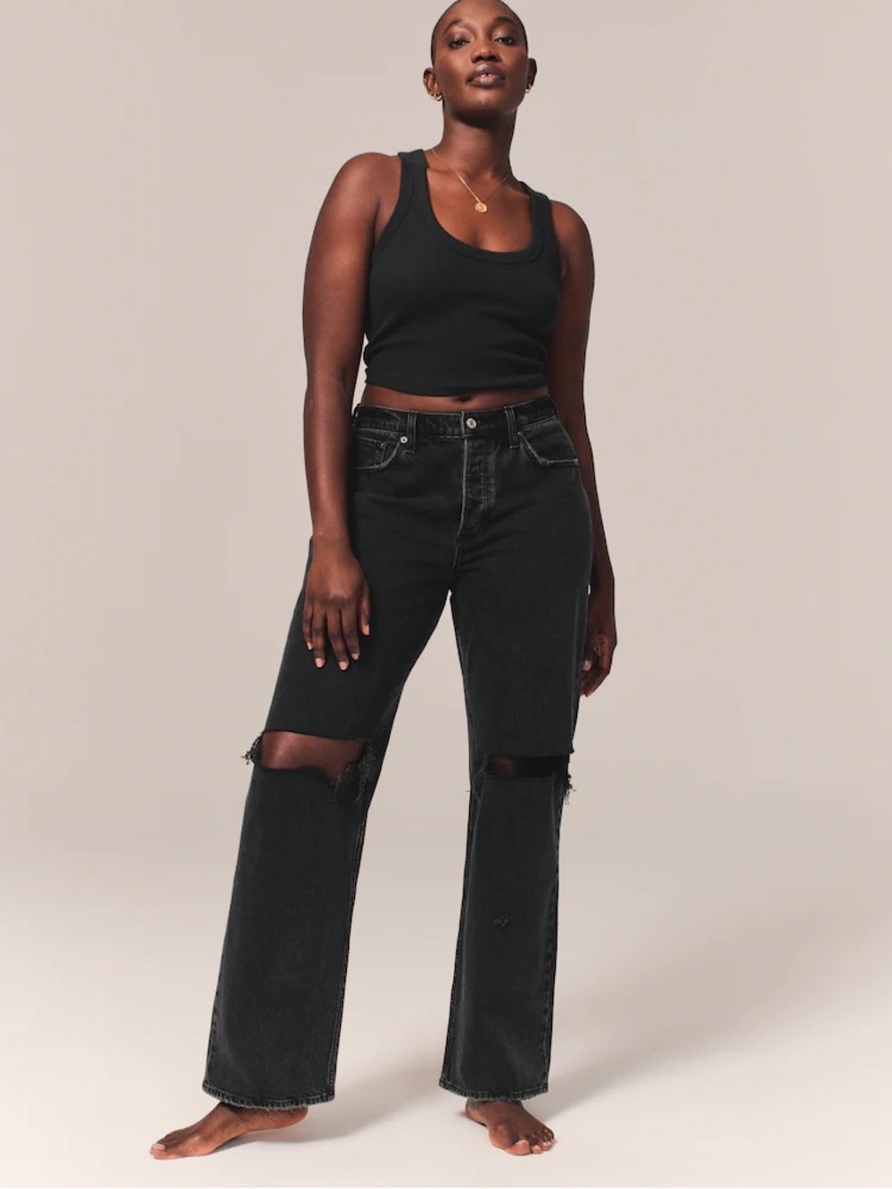Abercrombie 90s straight leg ultra high rise